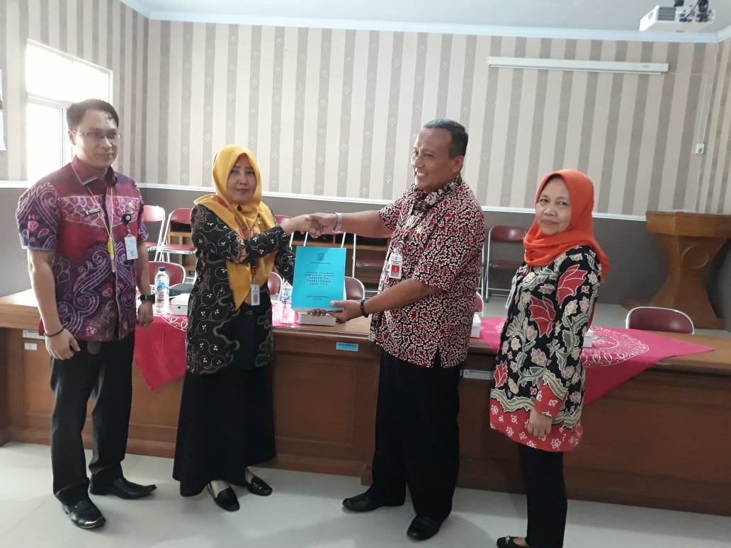 Penyerahan Draft LKPD Kab Purbalingga 2019, dari Bakeuda ke Inspektorat